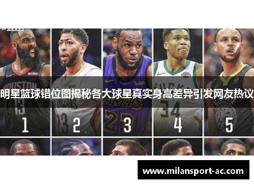 明星篮球错位图揭秘各大球星真实身高差异引发网友热议